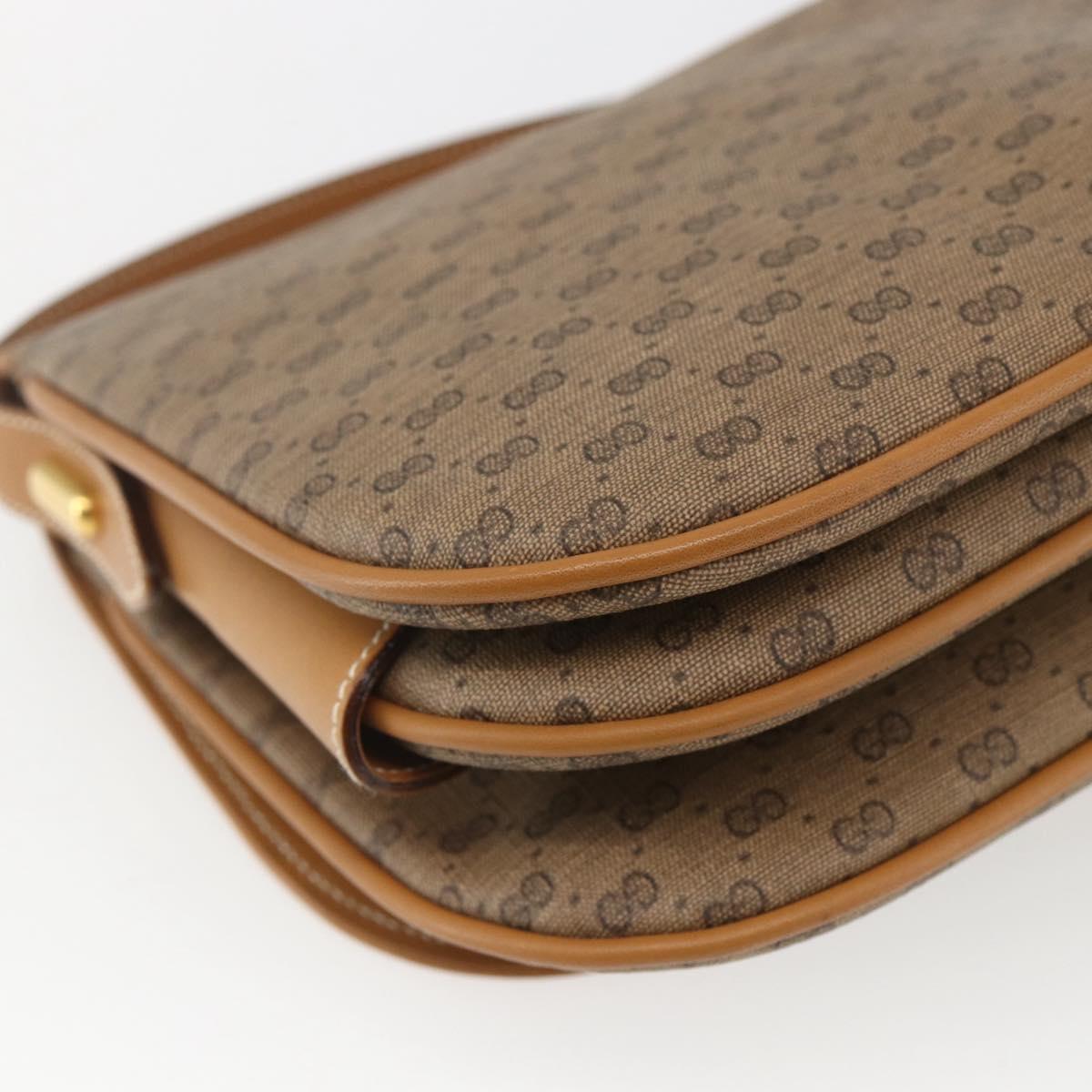 GUCCI Micro GG Supreme Shoulder Bag PVC Beige Gold 001 406 1780 Auth 168242