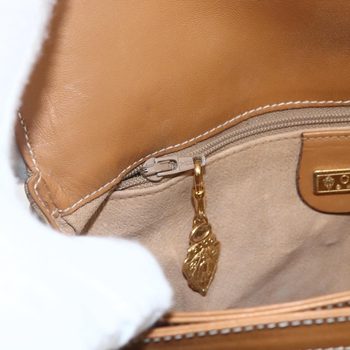 GUCCI Micro GG Supreme Shoulder Bag PVC Beige Gold 001 406 1780 Auth 168242