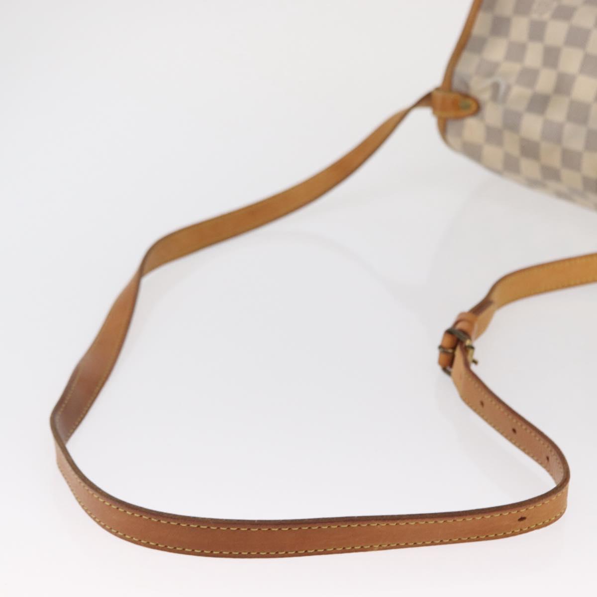 LOUIS VUITTON Damier Azur Saumur 30 Shoulder Bag SPO N48202 LV Auth 168246