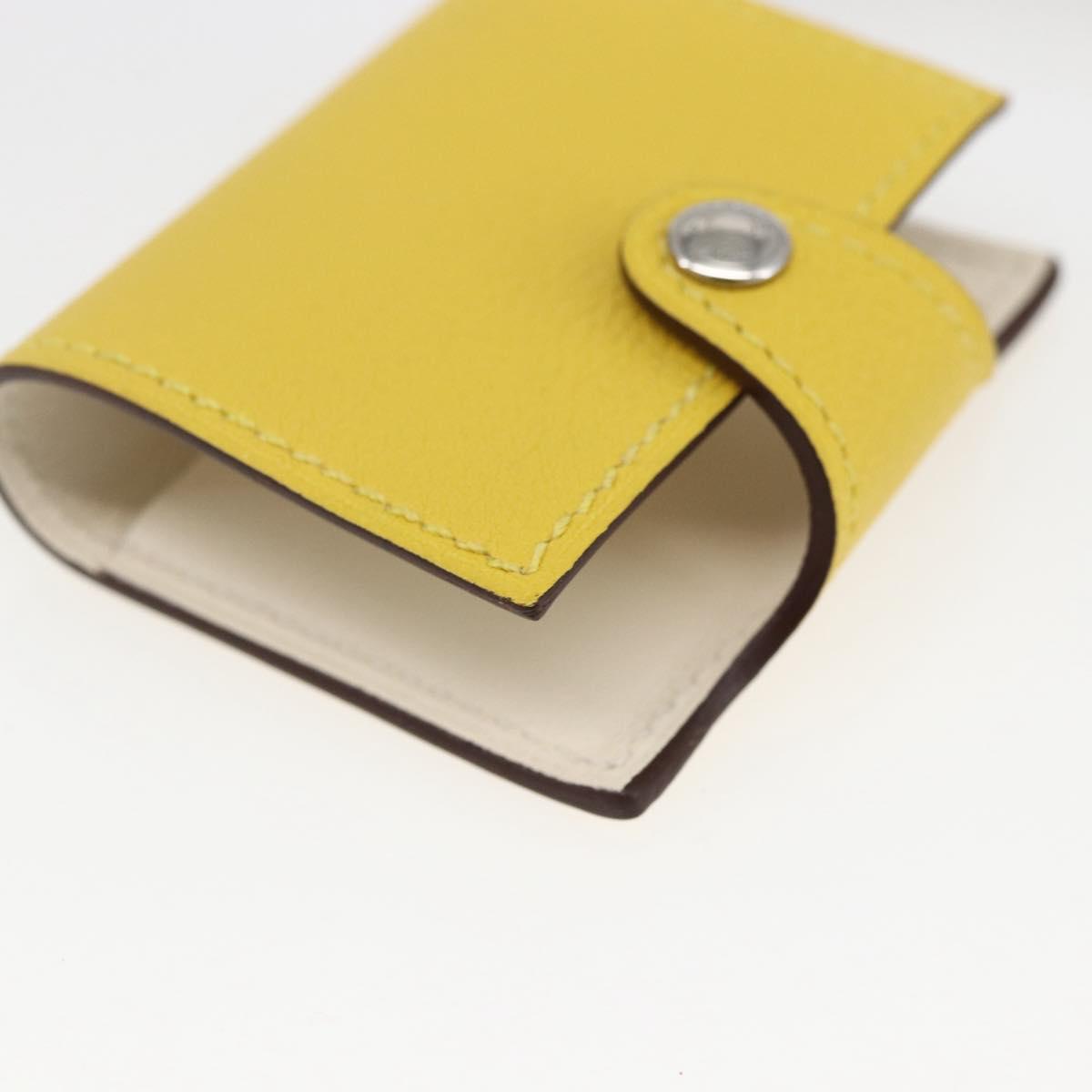 HERMES Ulysse Nano Bag Charm Leather Yellow Auth 168248M