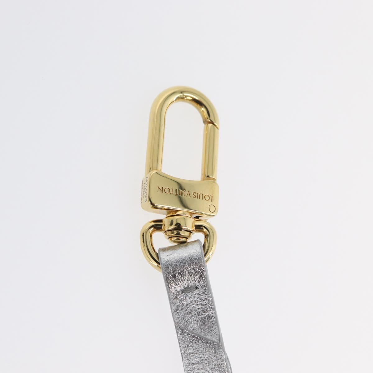 LOUIS VUITTON Snow Flake Charm Leather Silver M79293 LV Auth 168249M