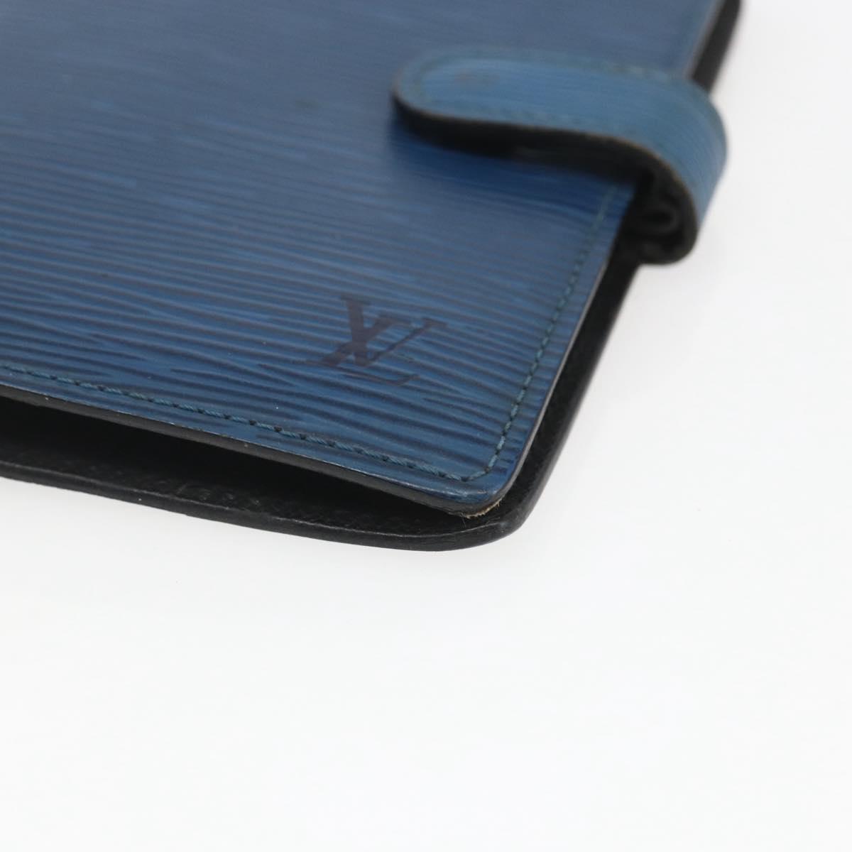 LOUIS VUITTON Epi Agenda PM Day Planner Cover Blue R20055 LV Auth 168266