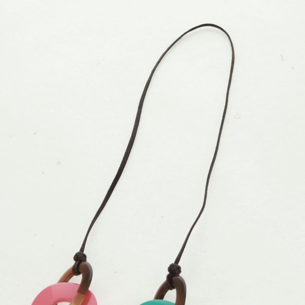 HERMES Caramba Necklace plastic Multicolor Auth 168270V