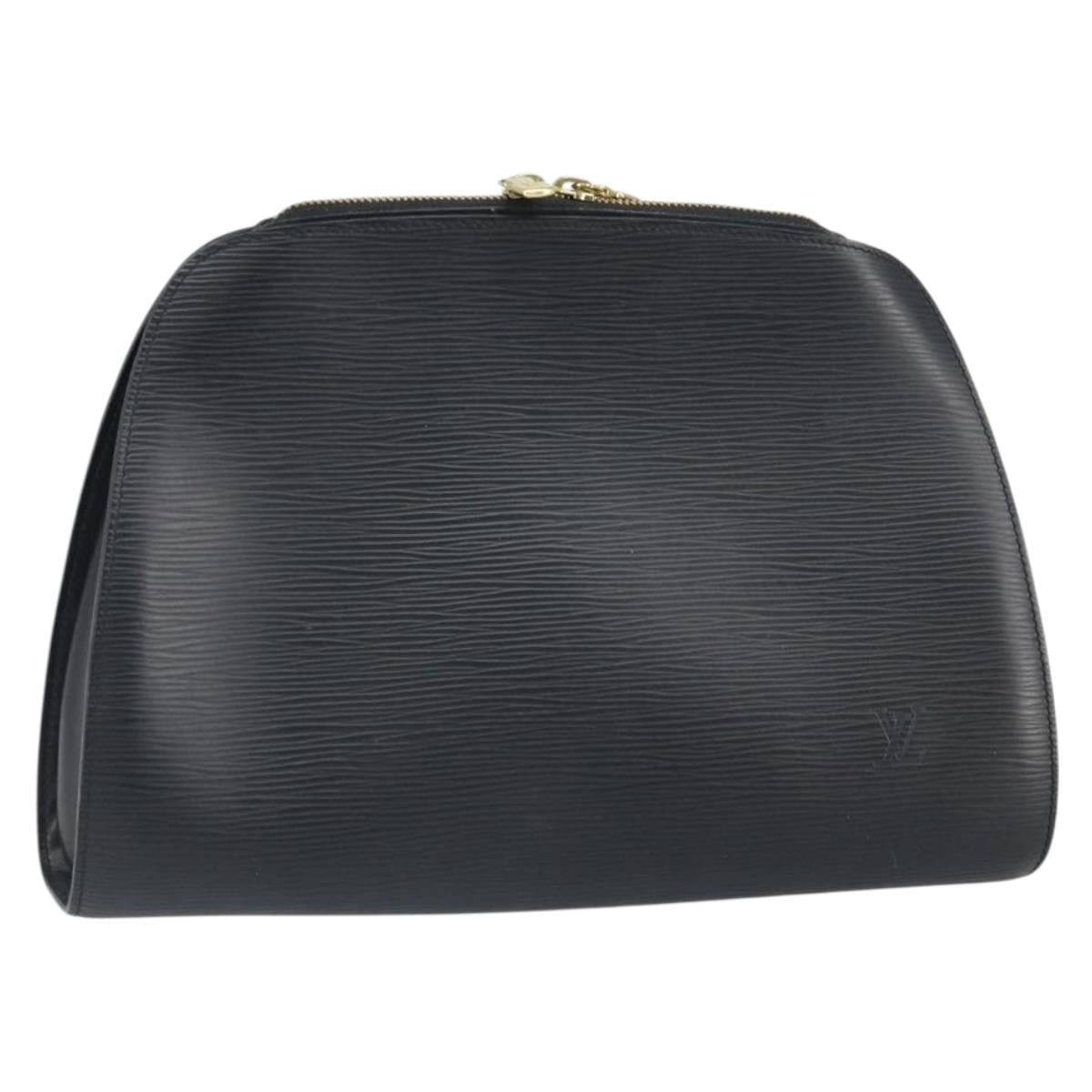 LOUIS VUITTON Epi Dauphine GM Cosmetic Pouch Black M48432 LV Auth 168282