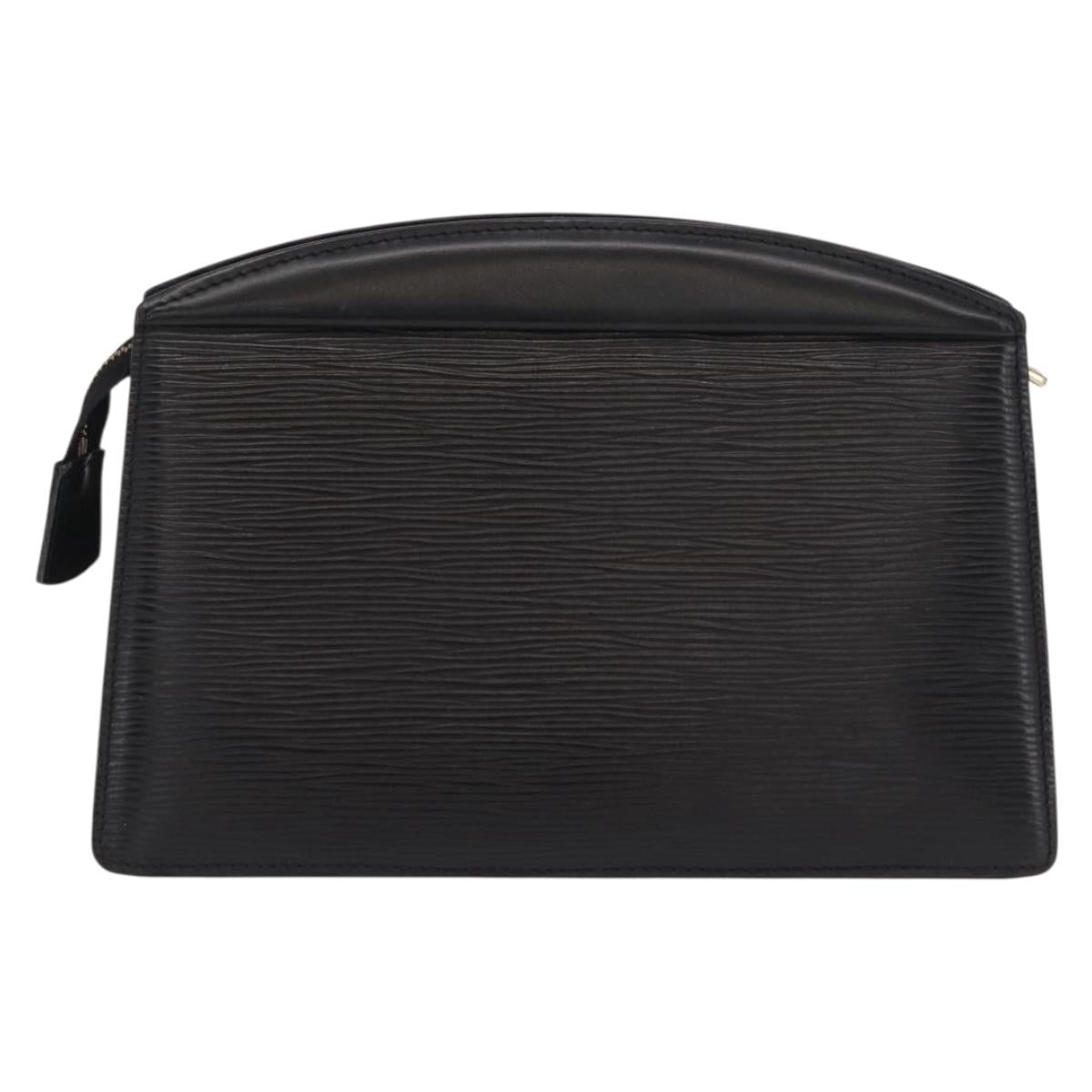 LOUIS VUITTON Epi Trousse Crete Pouch Black M48402 LV Auth 168283