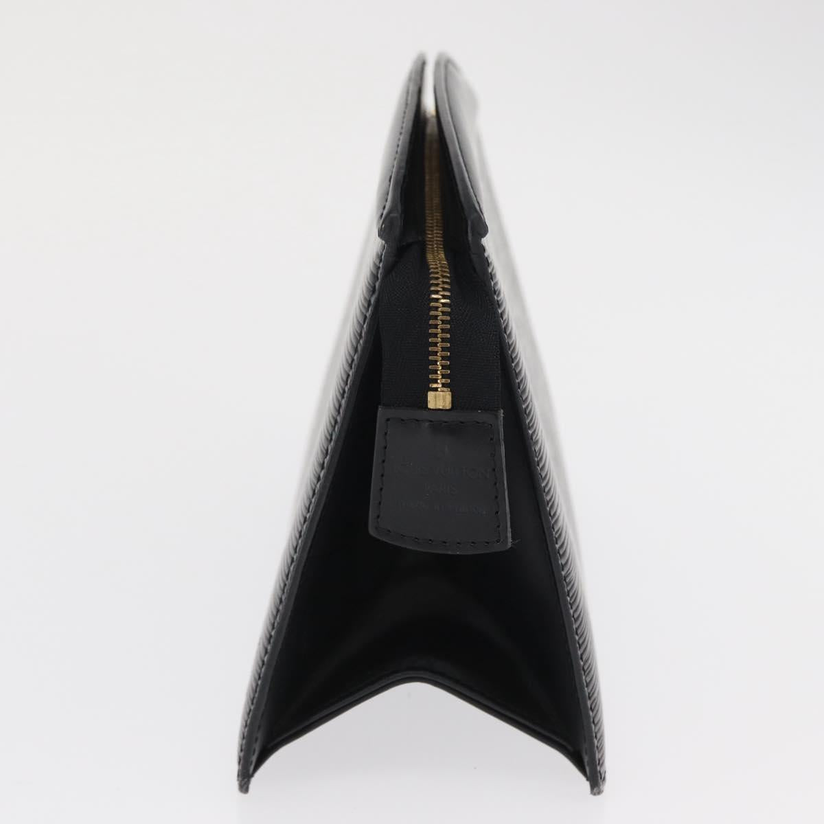 LOUIS VUITTON Epi Trousse Crete Pouch Black M48402 LV Auth 168283