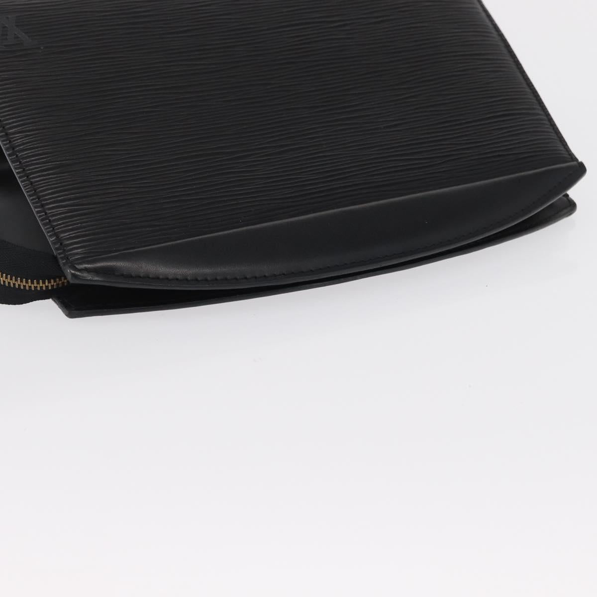 LOUIS VUITTON Epi Trousse Crete Pouch Black M48402 LV Auth 168283