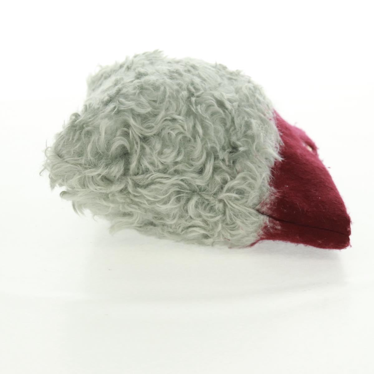 PRADA Clutch Bag Fur Bordeaux Gold Auth 168291V