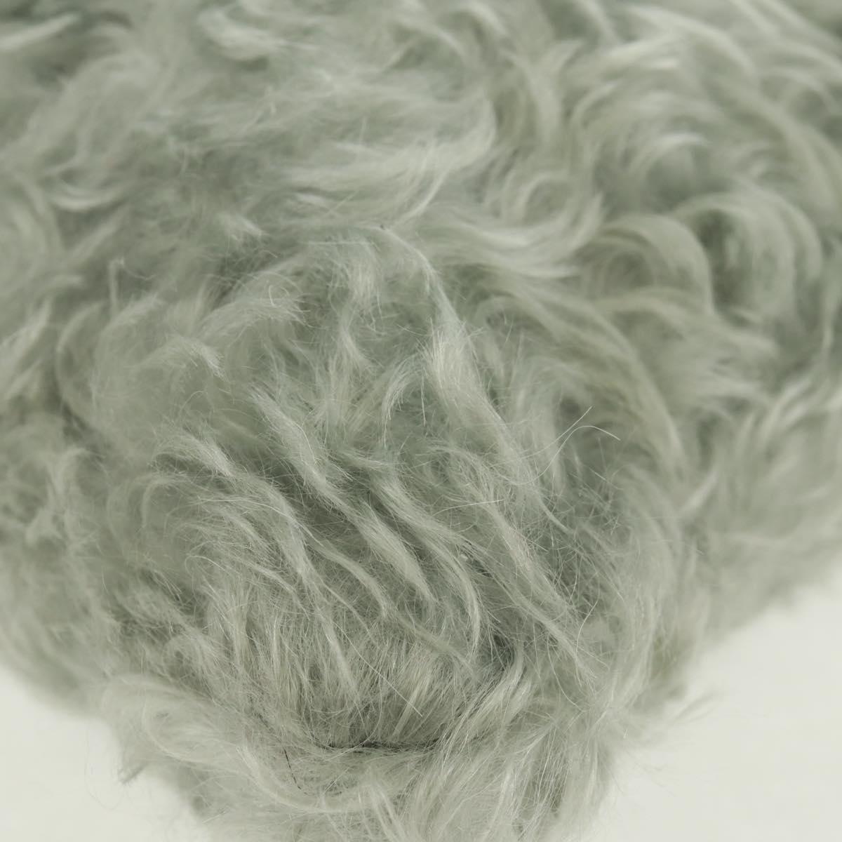 PRADA Clutch Bag Fur Bordeaux Gold Auth 168291V