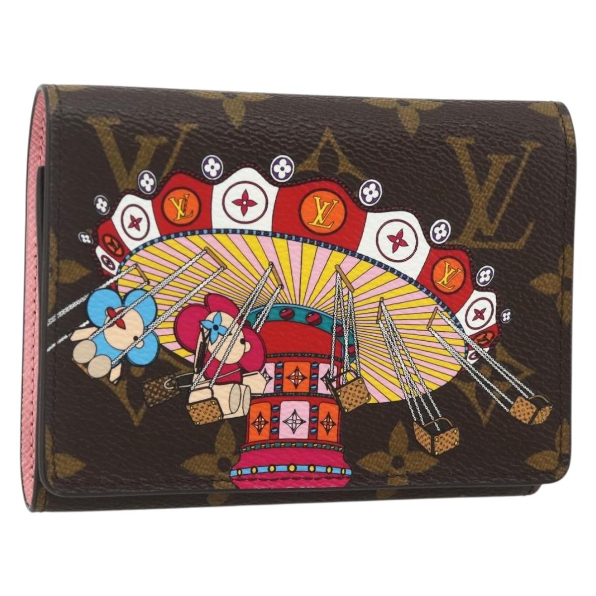 LOUIS VUITTON Monogram Vivienne Portefeuille Victorine Pink M69754 Auth 168298M