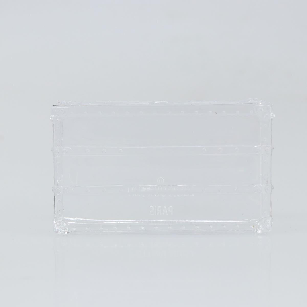 LOUIS VUITTON Crystal Trunk Paper Weight Glass Clear LV Auth 168299