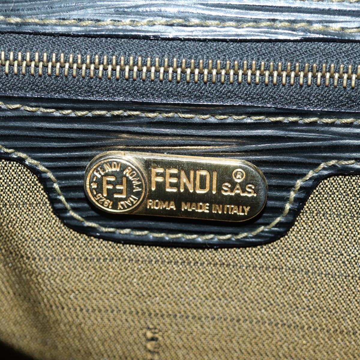 FENDI Zucca Canvas Backpack Brown Gold black Auth 168310SAV