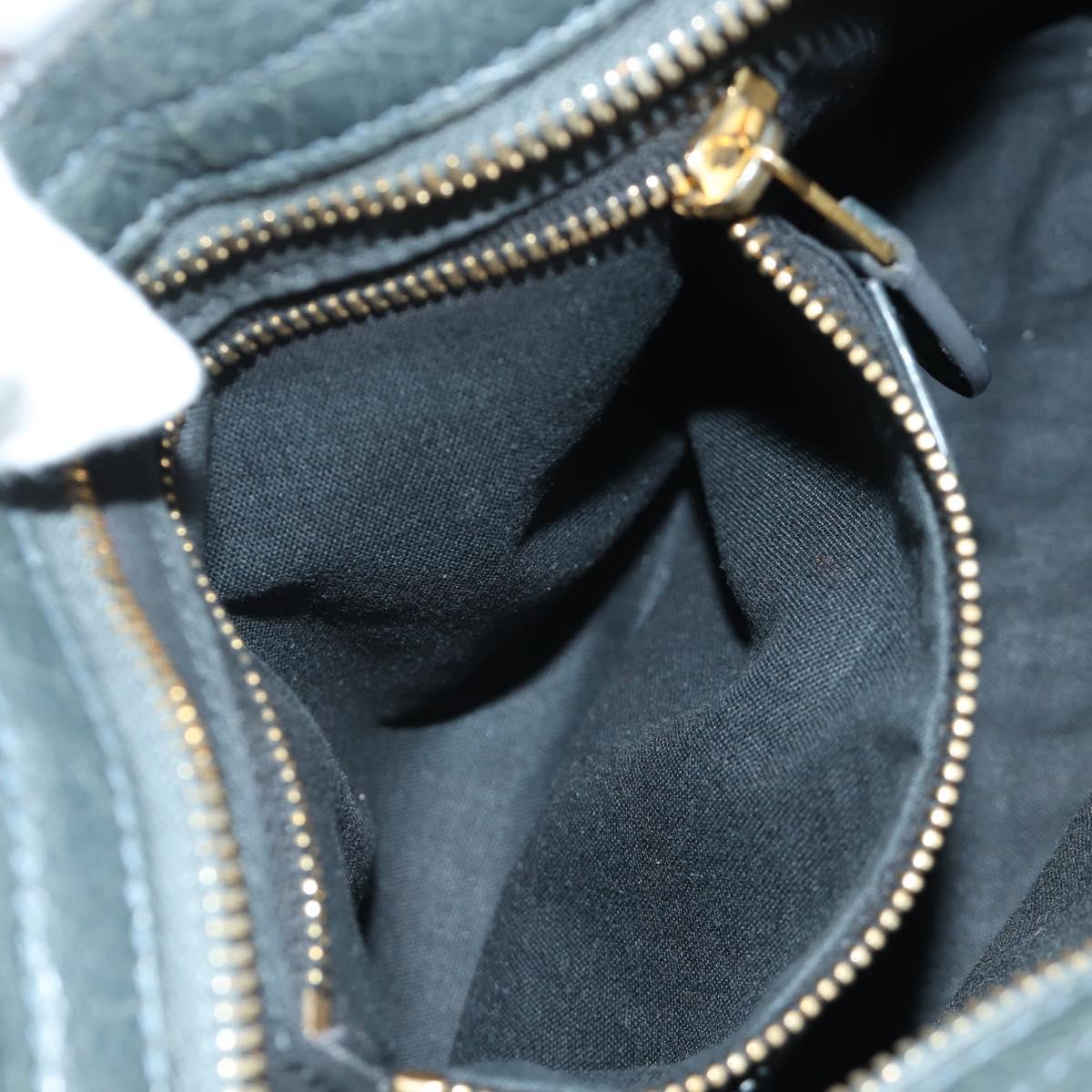 BALENCIAGA Classic Mini City Bag Leather 2way Navy Gold 309544 Auth 168313SAV