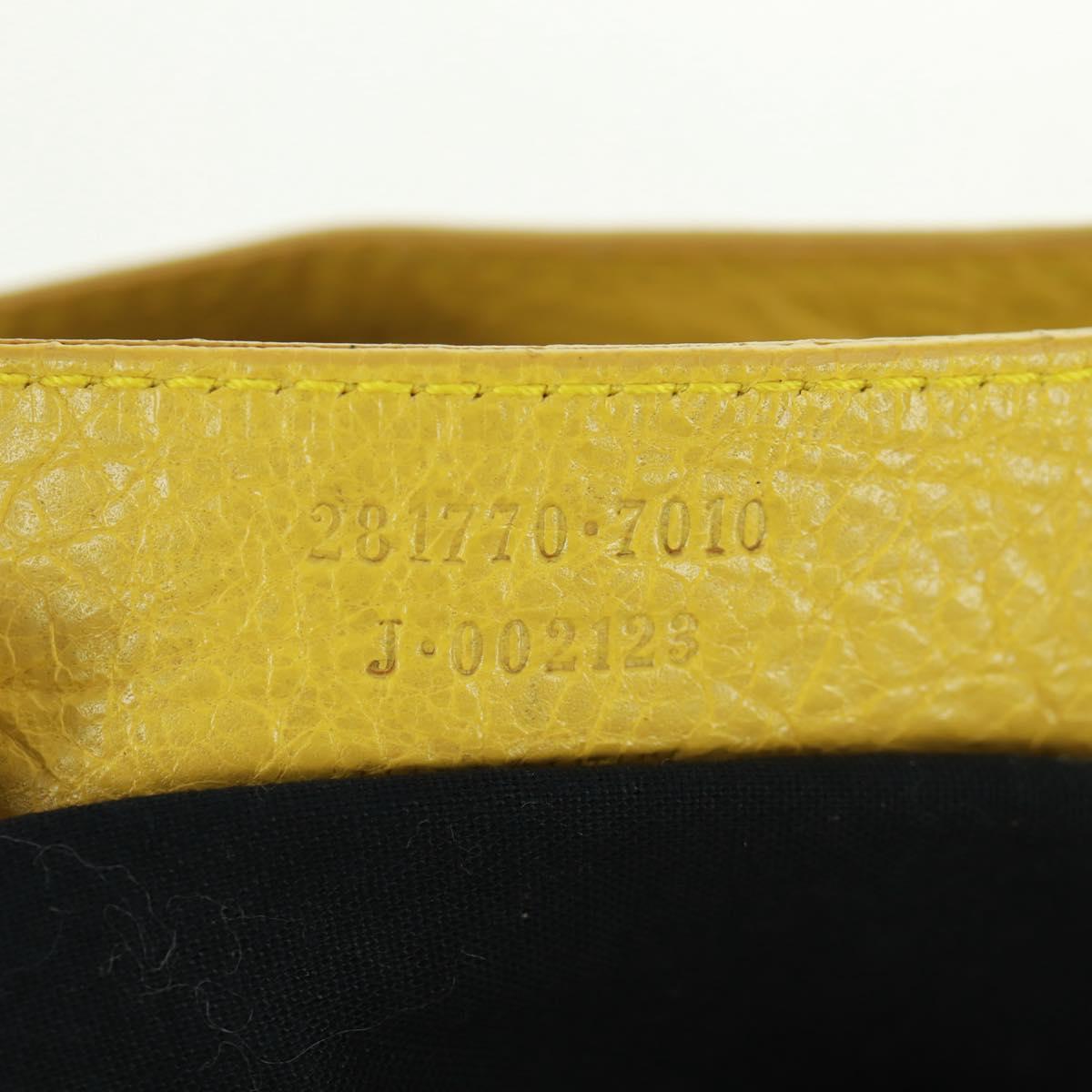 BALENCIAGA Giant City Hand Bag Leather 2way Yellow Gold 281770 Auth 168314SAV
