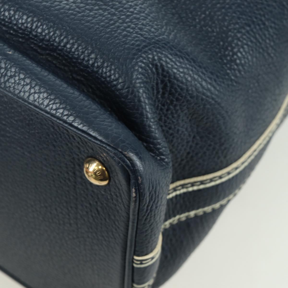LOUIS VUITTON Tobaco T&B Shoe bag Tote Bag Leather Navy M95149 LV Auth 168317V