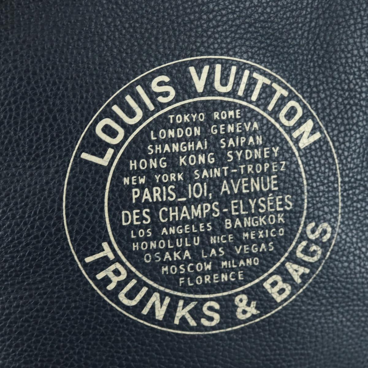 LOUIS VUITTON Tobaco T&B Shoe bag Tote Bag Leather Navy M95149 LV Auth 168317V