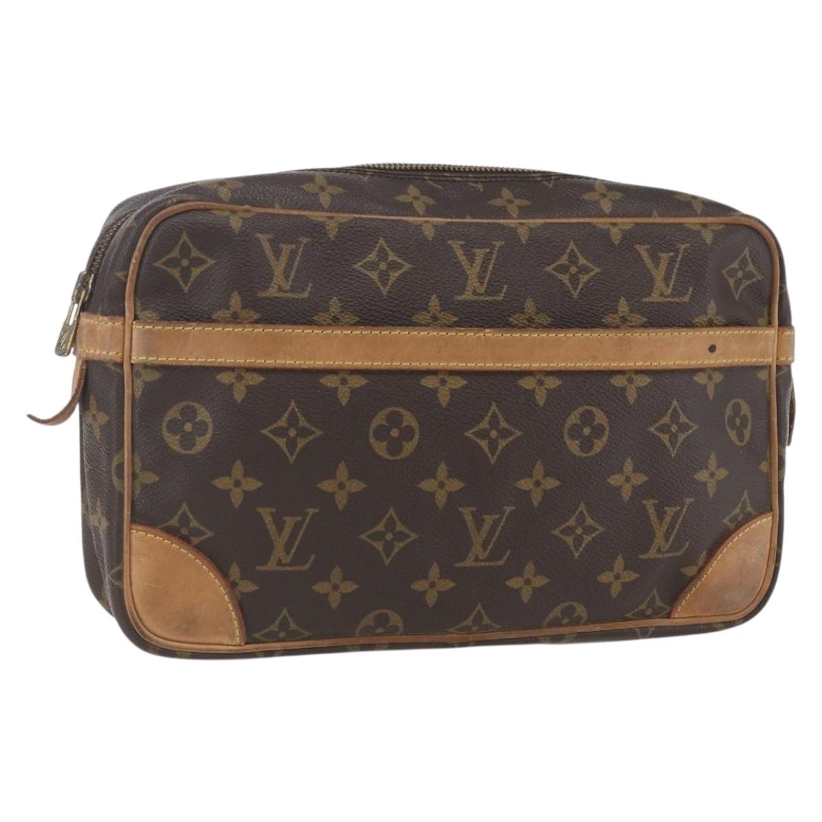 LOUIS VUITTON Monogram Compiegne 28 Clutch Bag M51845 LV Auth 168345