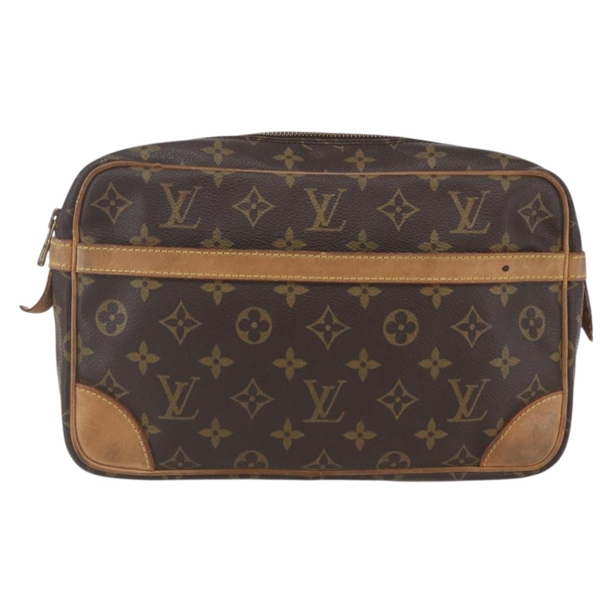 LOUIS VUITTON Monogram Compiegne 28 Clutch Bag M51845 LV Auth 168345