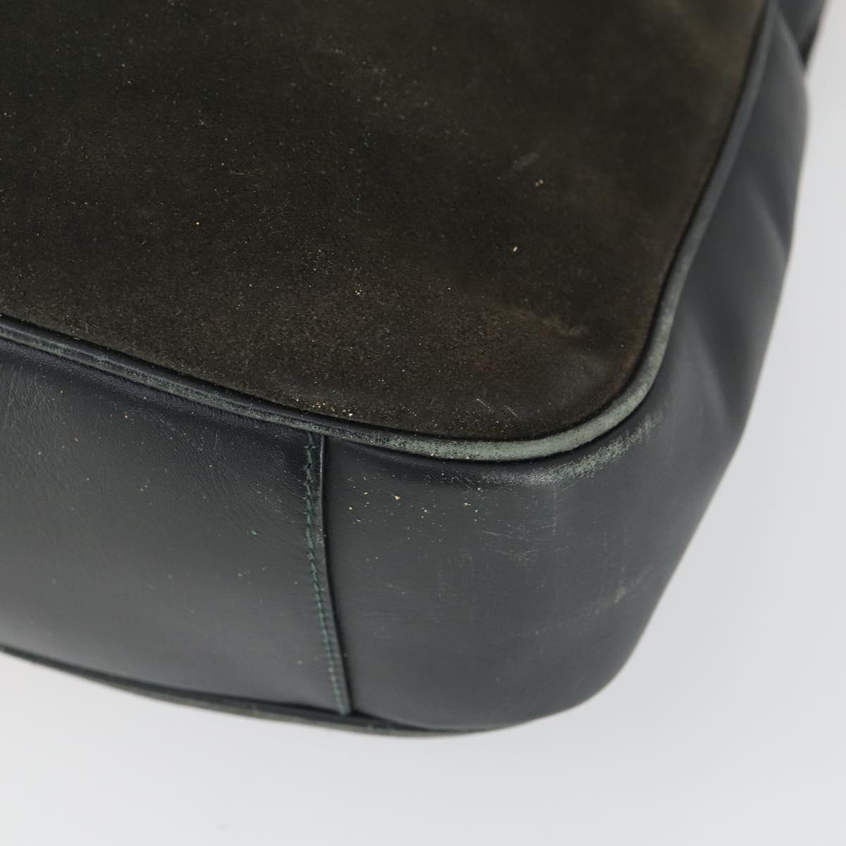 GUCCI Bamboo Hand Bag Suede 2way Brown Gold 001 3444 1638 Auth 168351