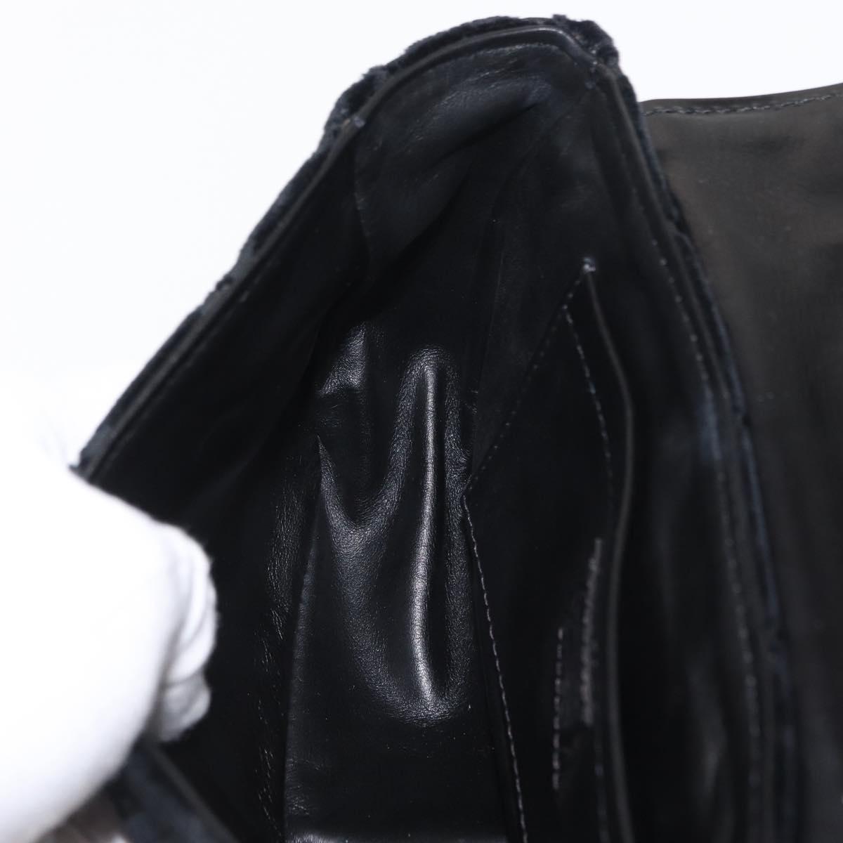 LOUIS VUITTON Monogram Velours Irvine Hand Bag Black M92733 LV Auth 168356SAV