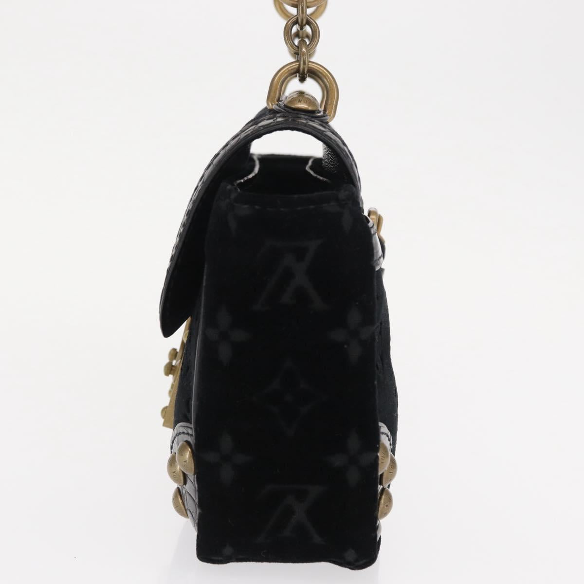 LOUIS VUITTON Monogram Velours Irvine Hand Bag Black M92733 LV Auth 168356SAV