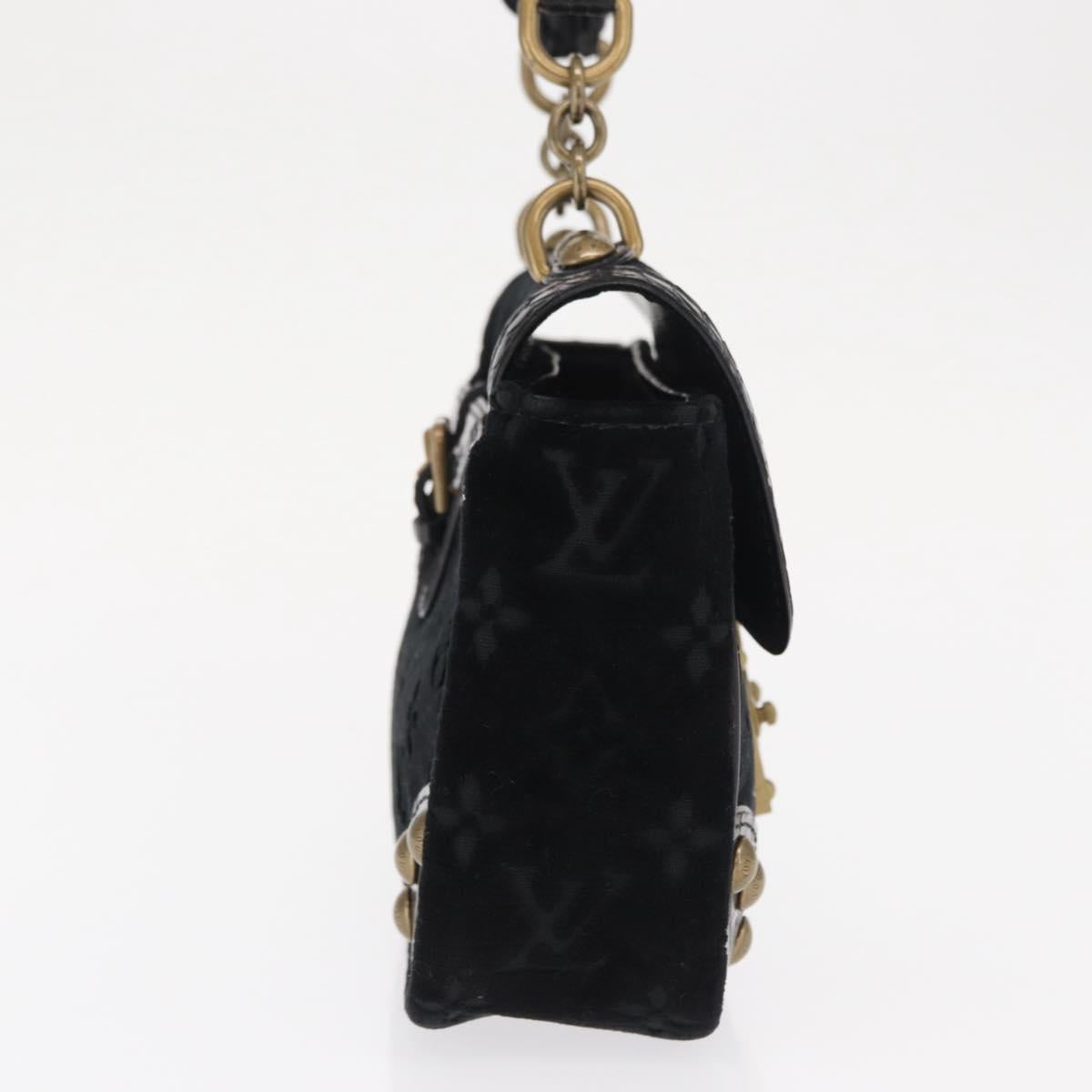 LOUIS VUITTON Monogram Velours Irvine Hand Bag Black M92733 LV Auth 168356SAV