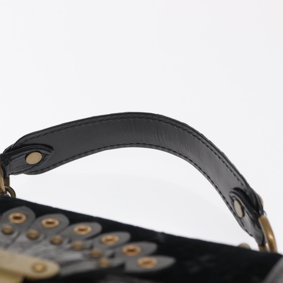 LOUIS VUITTON Monogram Velours Irvine Hand Bag Black M92733 LV Auth 168356SAV