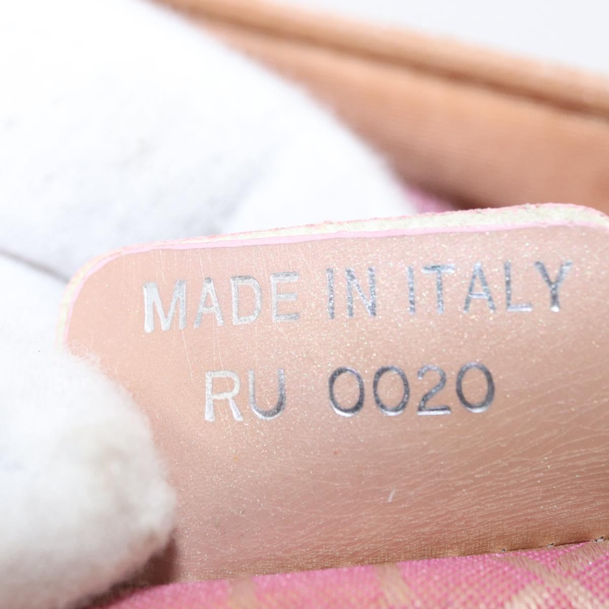 Christian Dior Lady Dior Canage Hand Bag Nylon Pink Silver Auth 168374