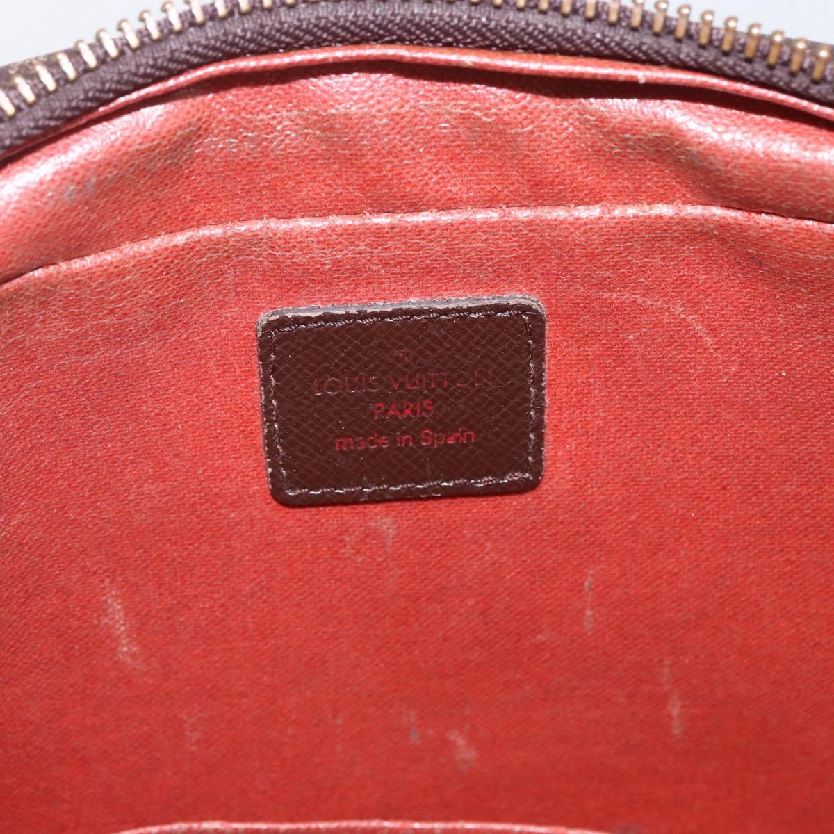 LOUIS VUITTON Damier Ebene Trousse Toilette 25 Clutch Bag N47624 LV Auth 168375