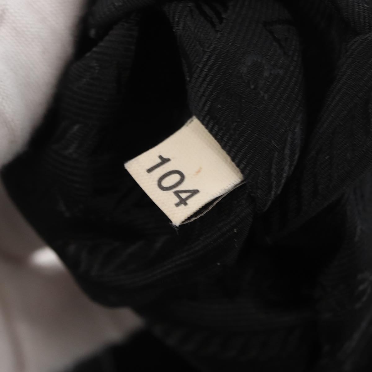 PRADA Shoulder Bag Nylon Black Silver Auth 168377