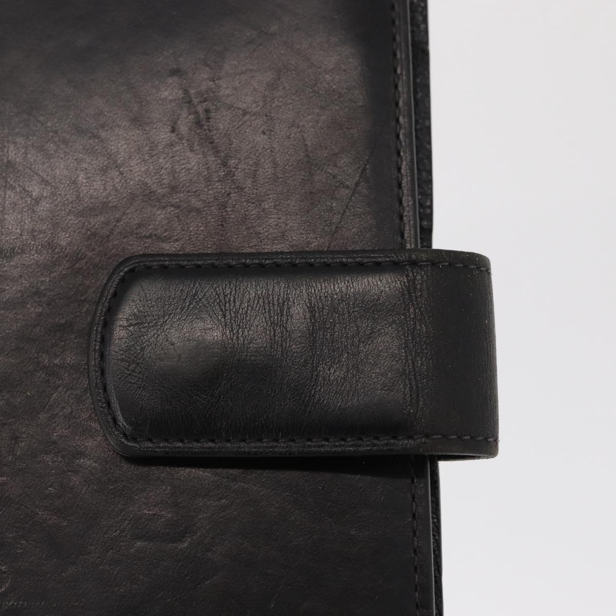 LOUIS VUITTON Nomad Agenda GM Day Planner Cover Black R20477 LV Auth 168386