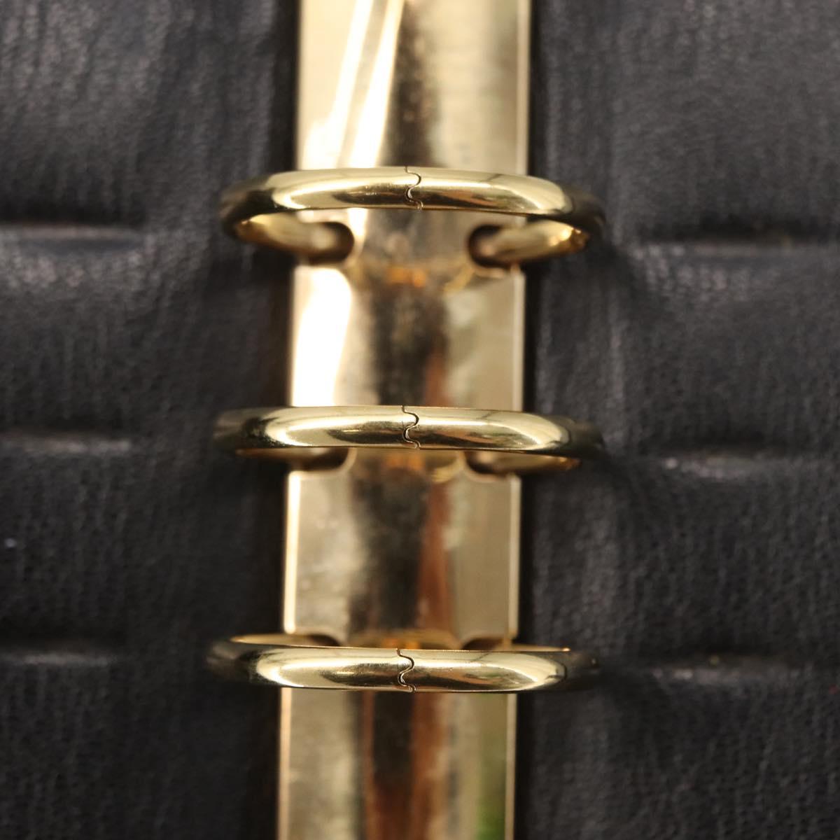 LOUIS VUITTON Nomad Agenda GM Day Planner Cover Black R20477 LV Auth 168386