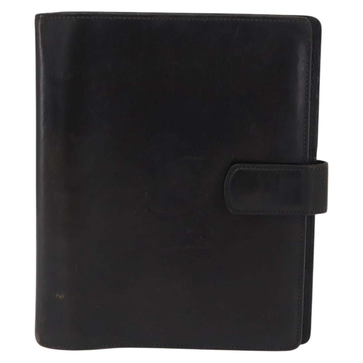 LOUIS VUITTON Nomad Agenda GM Day Planner Cover Black R20477 LV Auth 168386
