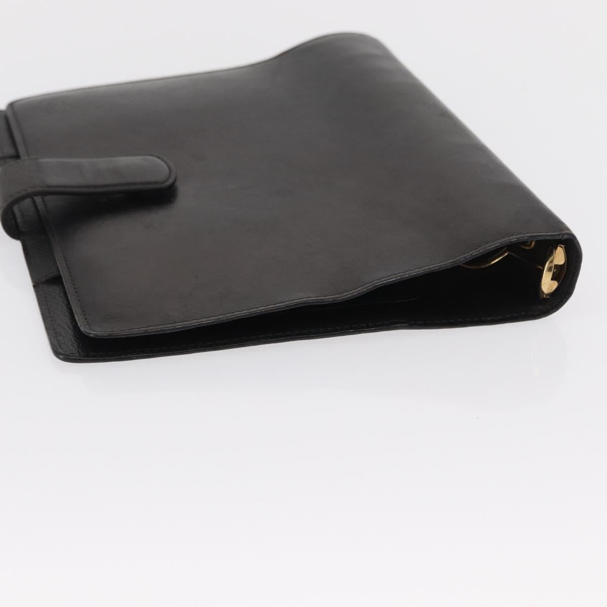 LOUIS VUITTON Nomad Agenda GM Day Planner Cover Black R20477 LV Auth 168386
