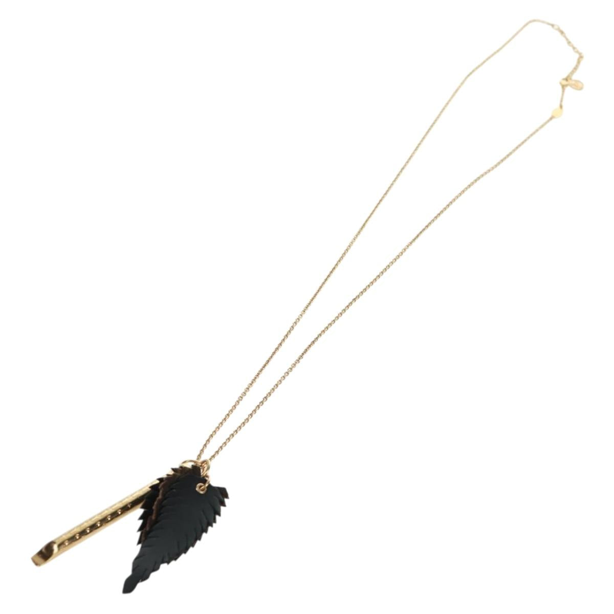 LOUIS VUITTON Nanogram Whistle Necklace metal Gold Tone M68939 LV Auth 168397M