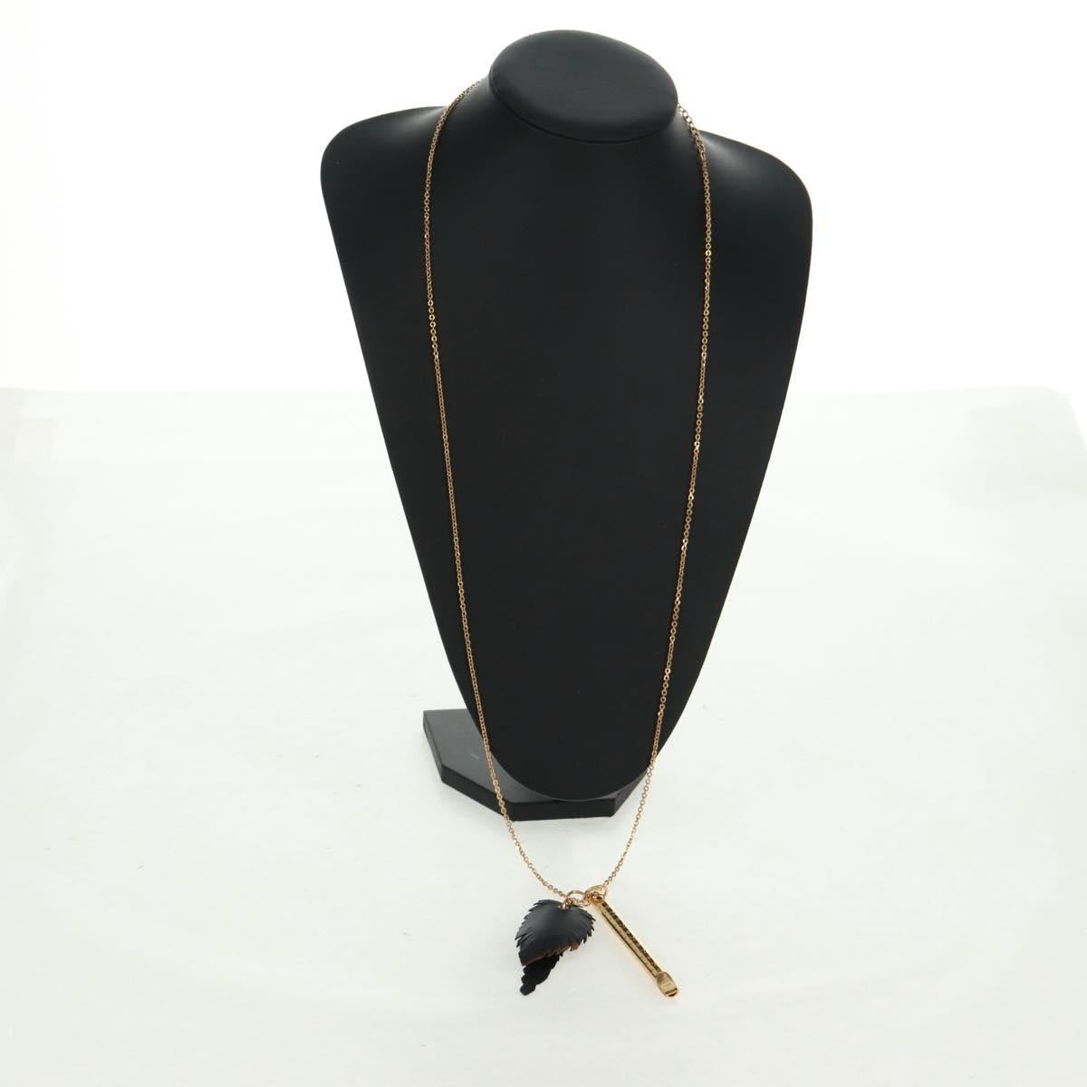 LOUIS VUITTON Nanogram Whistle Necklace metal Gold Tone M68939 LV Auth 168397M