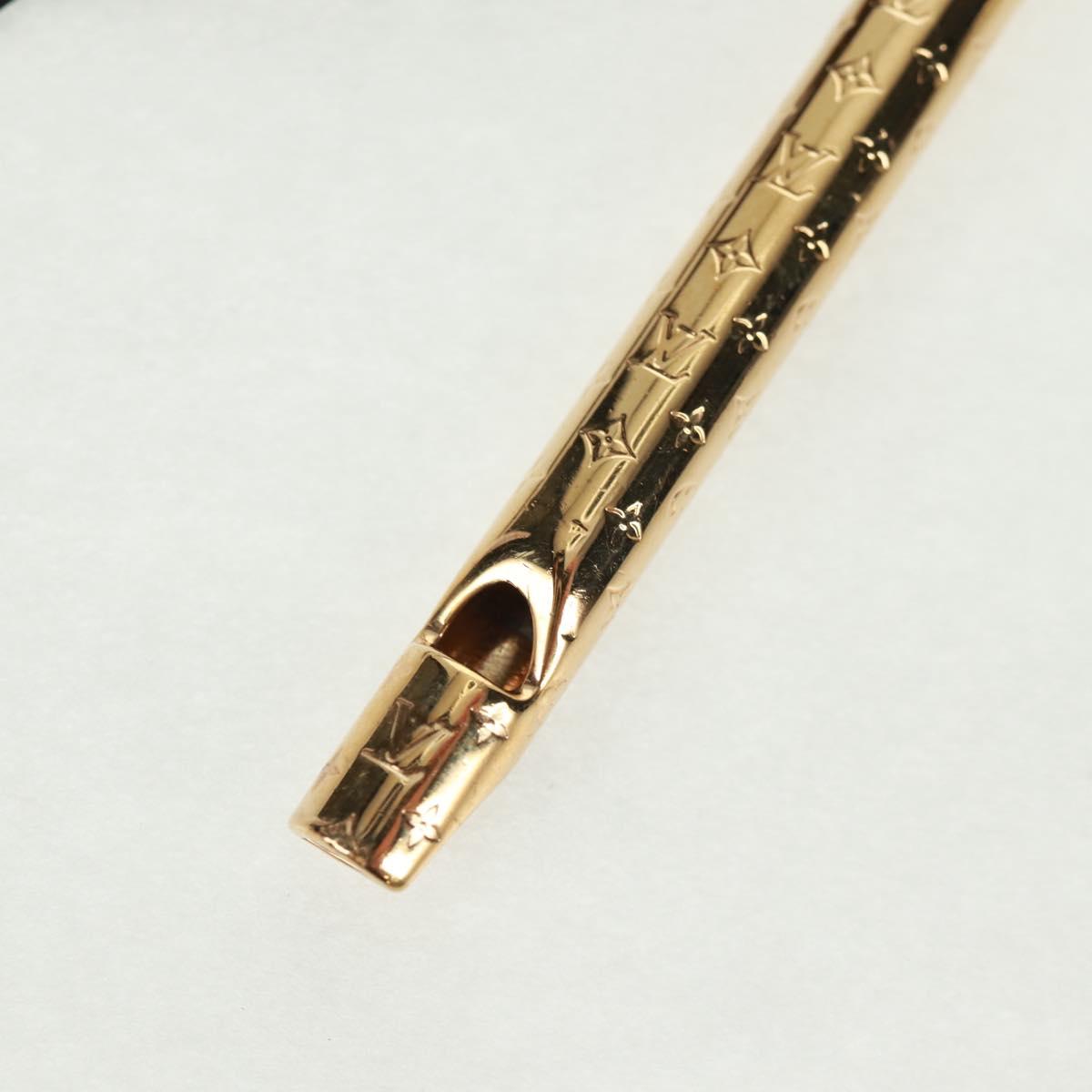 LOUIS VUITTON Nanogram Whistle Necklace metal Gold Tone M68939 LV Auth 168397M