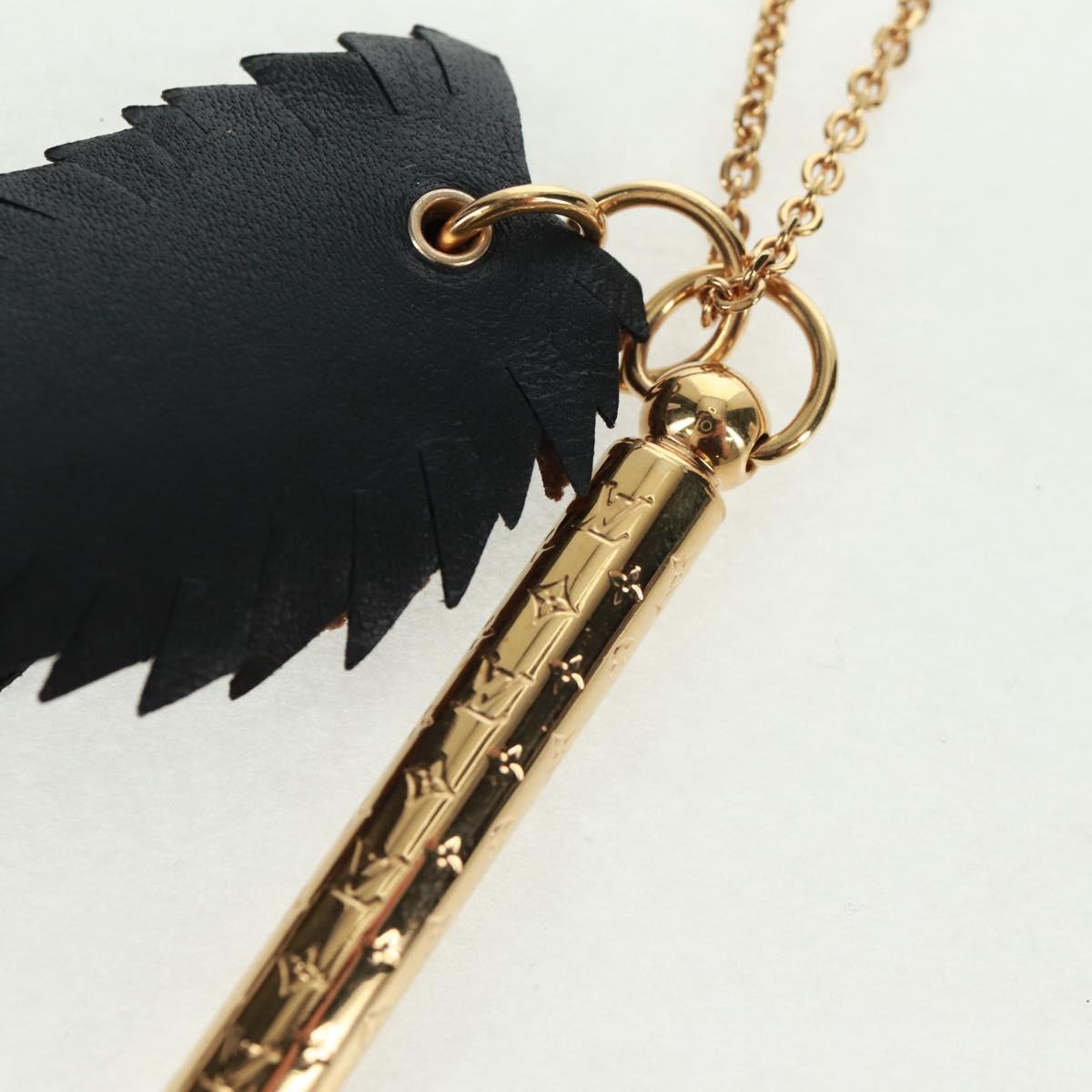 LOUIS VUITTON Nanogram Whistle Necklace metal Gold Tone M68939 LV Auth 168397M