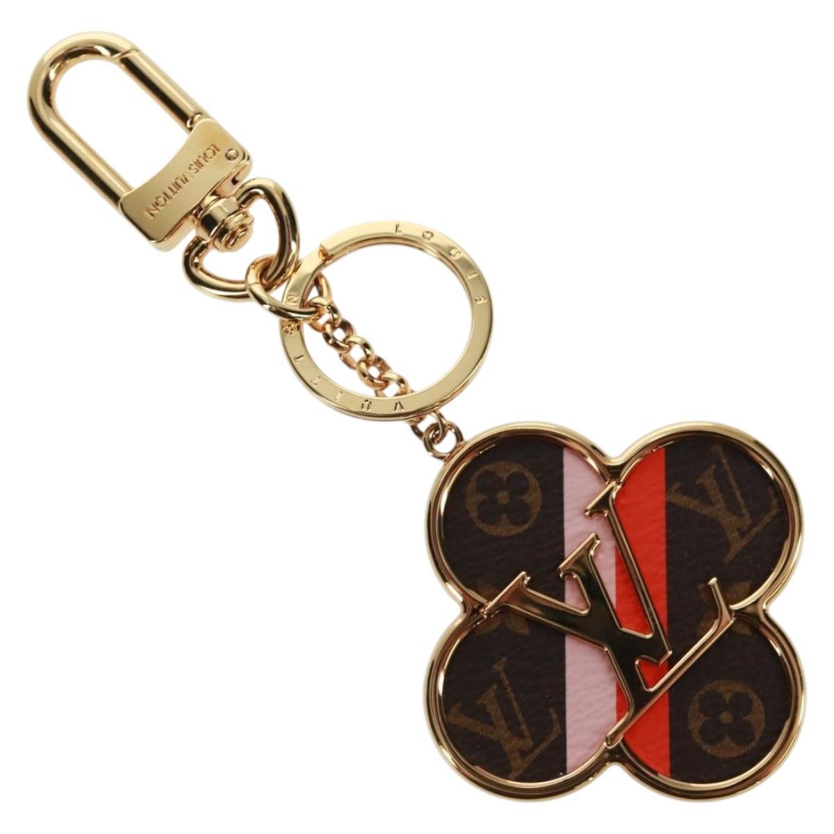 LOUIS VUITTON Porte Cles Into The Flower Key Holder Gold M69406 LV Auth 168398M
