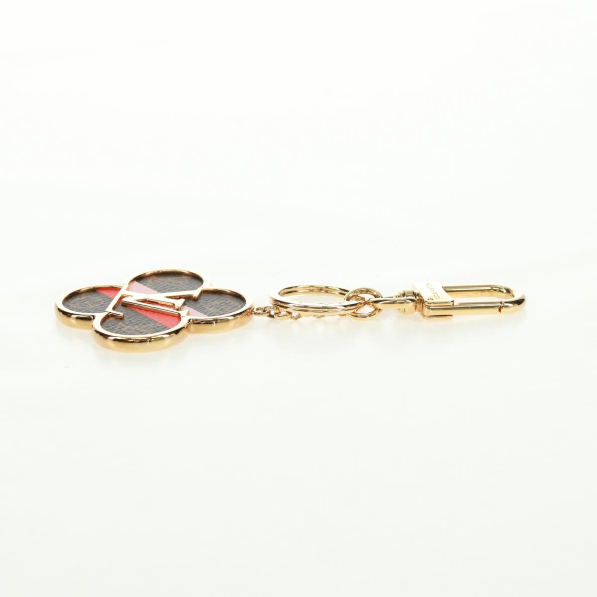 LOUIS VUITTON Porte Cles Into The Flower Key Holder Gold M69406 LV Auth 168398M