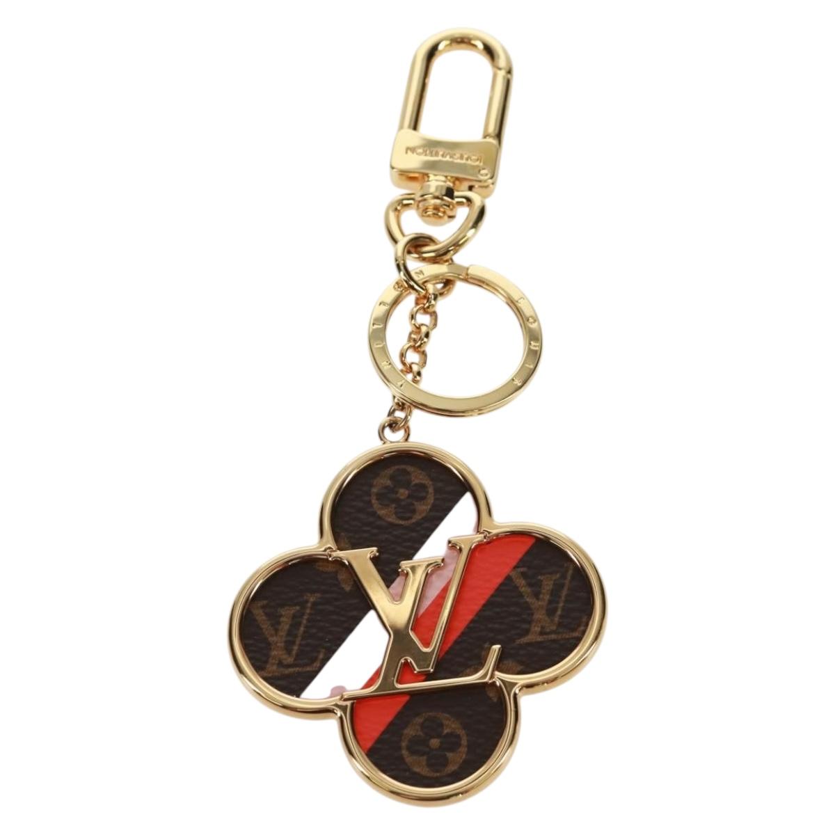 LOUIS VUITTON Porte Cles Into The Flower Key Holder Gold M69406 LV Auth 168398M