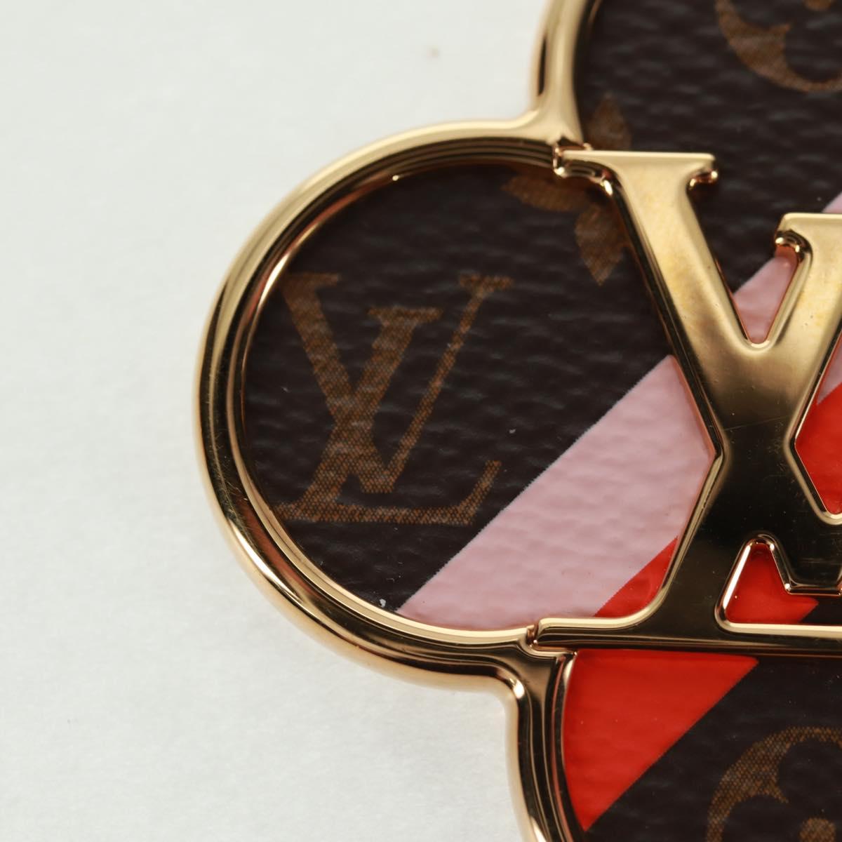 LOUIS VUITTON Porte Cles Into The Flower Key Holder Gold M69406 LV Auth 168398M