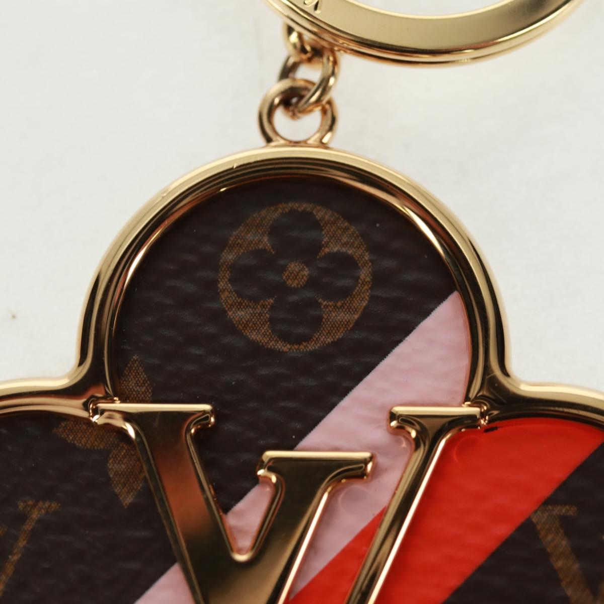 LOUIS VUITTON Porte Cles Into The Flower Key Holder Gold M69406 LV Auth 168398M