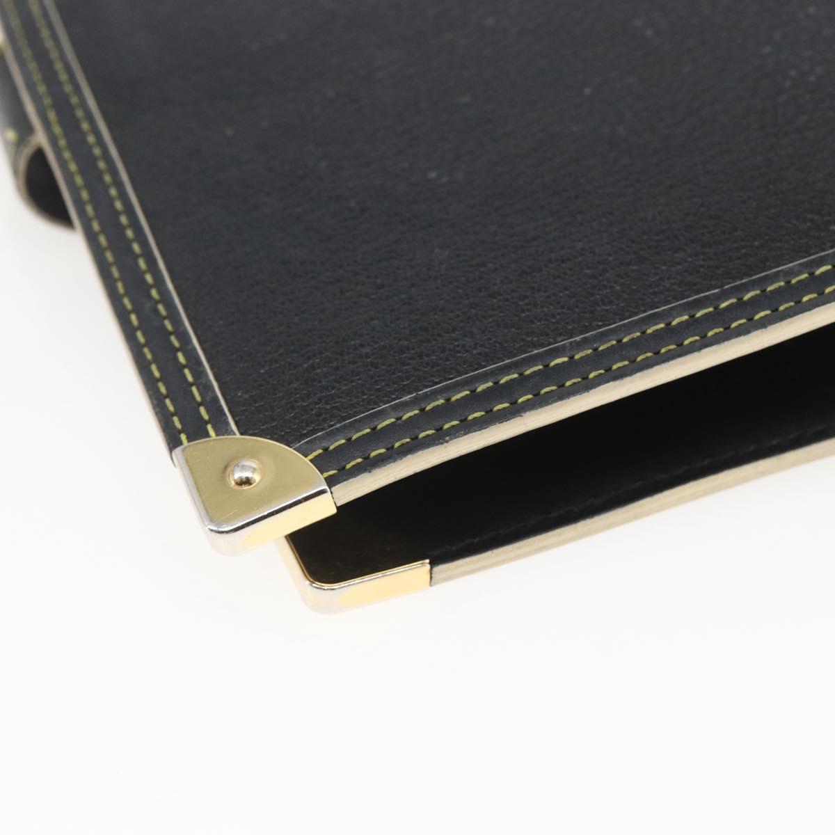 LOUIS VUITTON Agenda MM Day Planner Cover Suhari Black R20885 LV Auth 168404