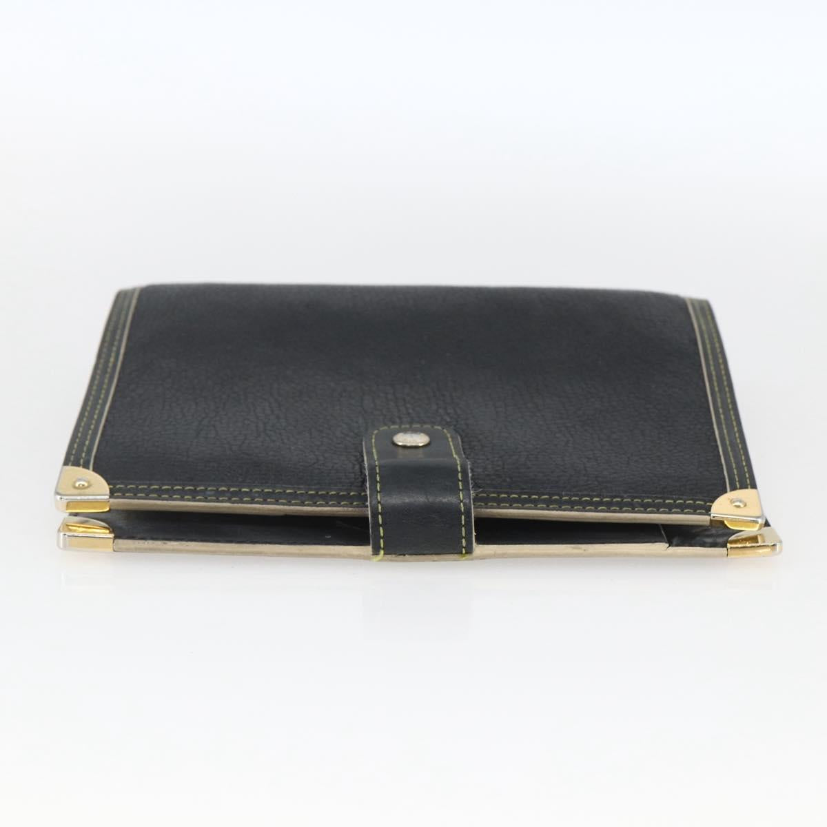 LOUIS VUITTON Agenda MM Day Planner Cover Suhari Black R20885 LV Auth 168404