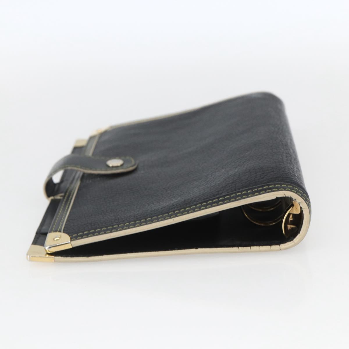 LOUIS VUITTON Agenda MM Day Planner Cover Suhari Black R20885 LV Auth 168404