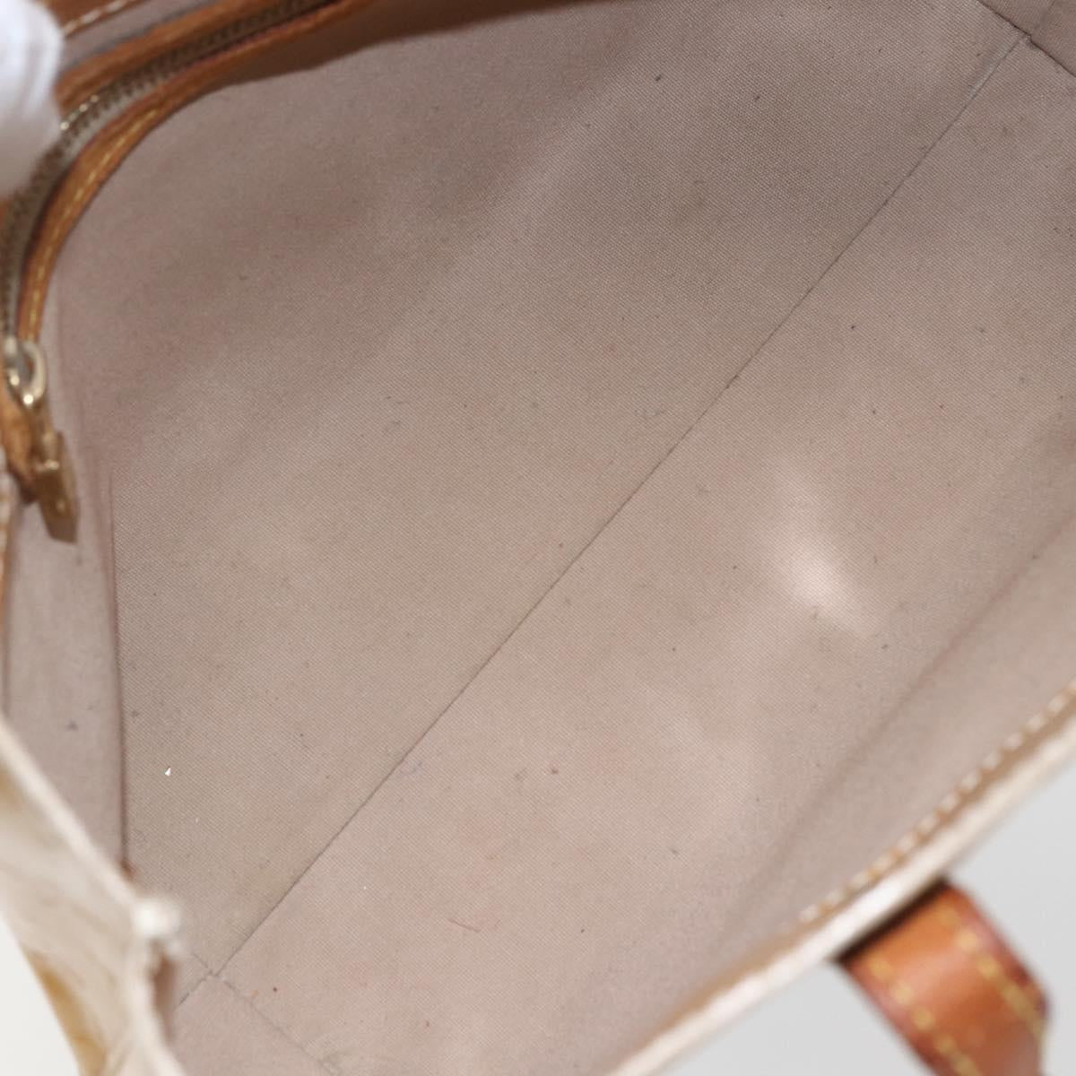 LOUIS VUITTON Monogram Vernis Reade PM Hand Bag Beige M91334 LV Auth 168407