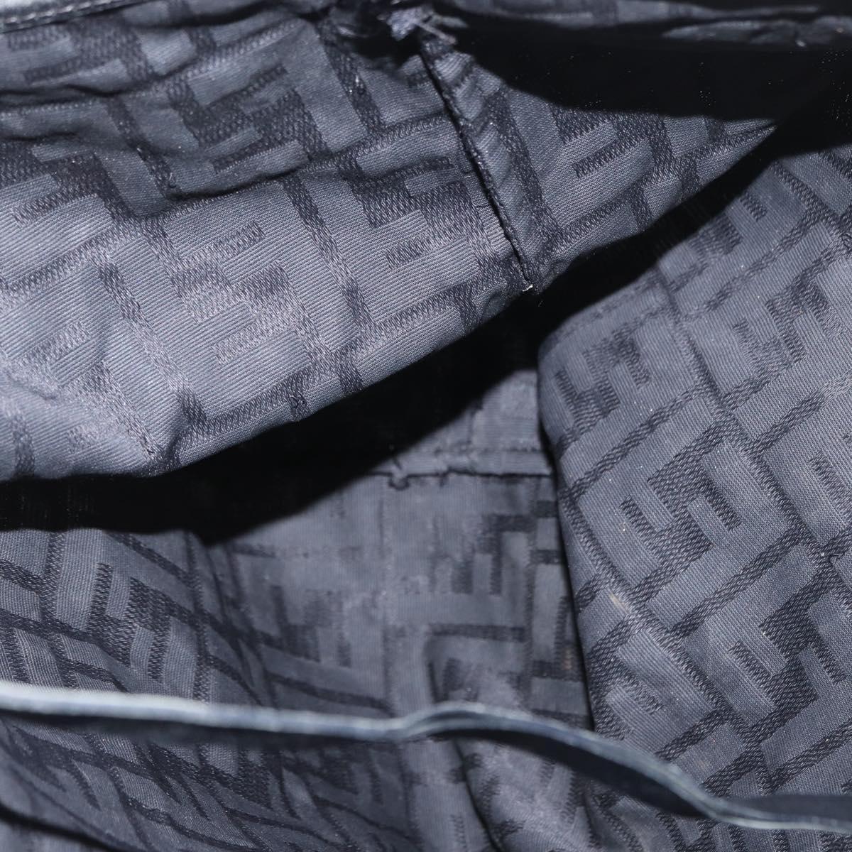 FENDI Zucca Canvas Tote Bag Black Auth 168423