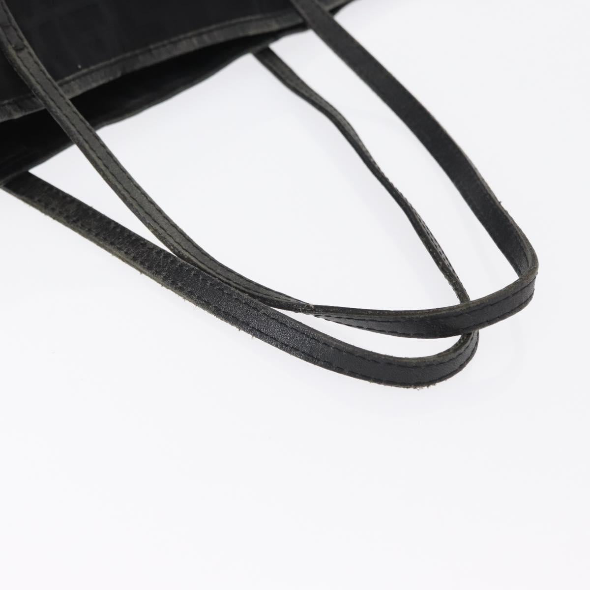 FENDI Zucca Canvas Tote Bag Black Auth 168423