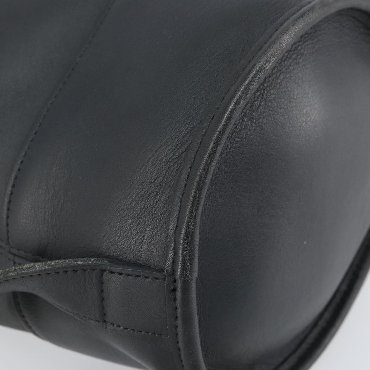 Coach Shoulder Bag Leather Black Auth 168425